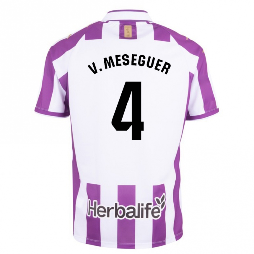 Hombre Fútbol Camiseta Víctor Meseguer #4 Morado 1ª Equipación 2023/24 México