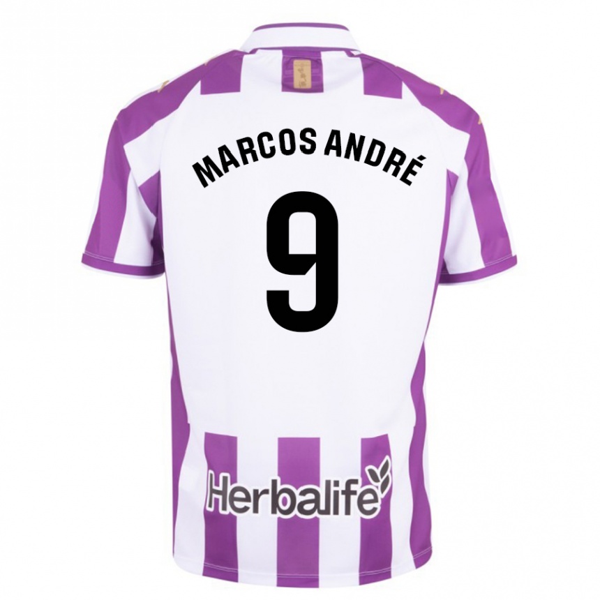 Hombre Fútbol Camiseta Marcos Andre #9 Morado 1ª Equipación 2023/24 México