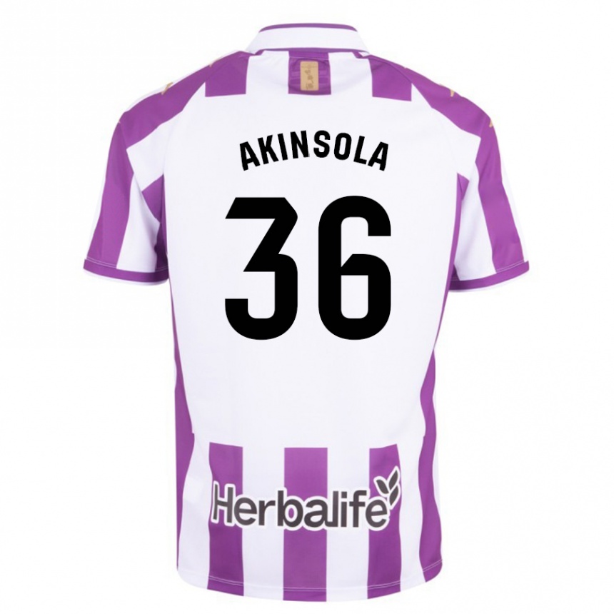 Hombre Fútbol Camiseta Tunde Akinsola #36 Morado 1ª Equipación 2023/24 México