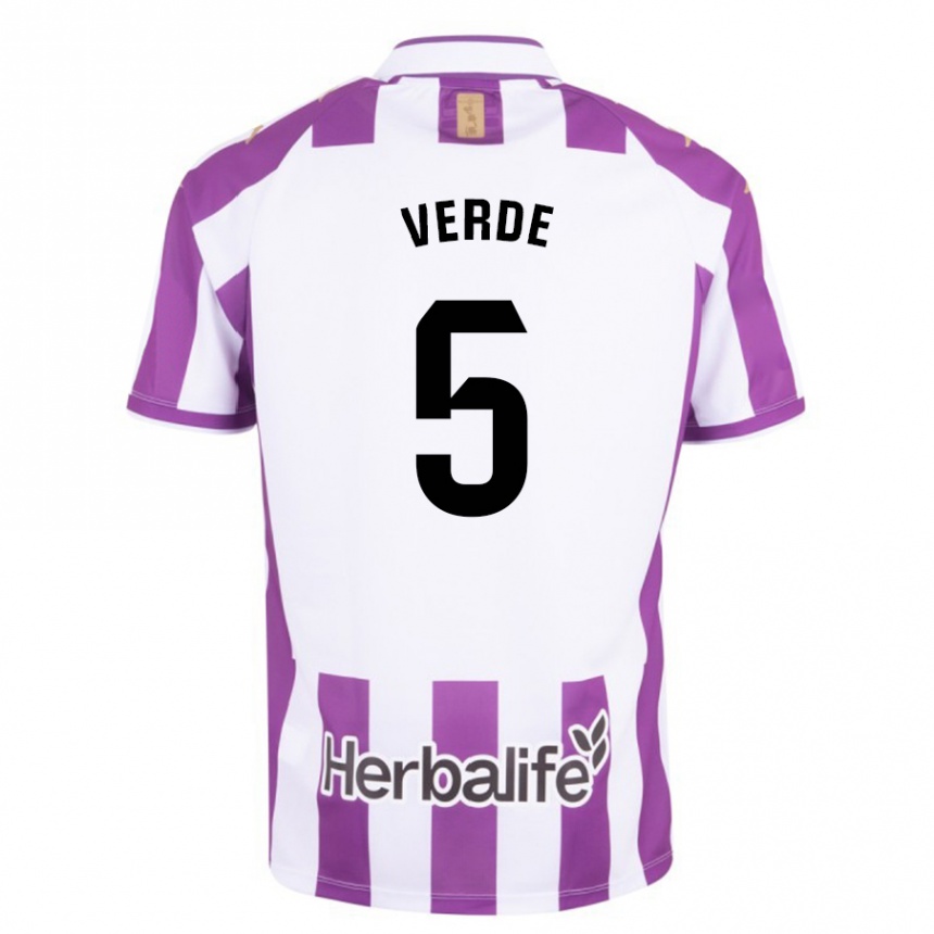 Hombre Fútbol Camiseta Adrián Verde #5 Morado 1ª Equipación 2023/24 México