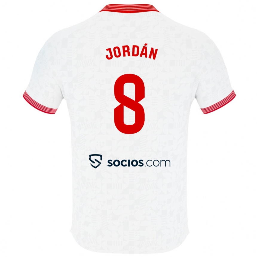 Hombre Fútbol Camiseta Joan Jordán #8 Blanco 1ª Equipación 2023/24 México