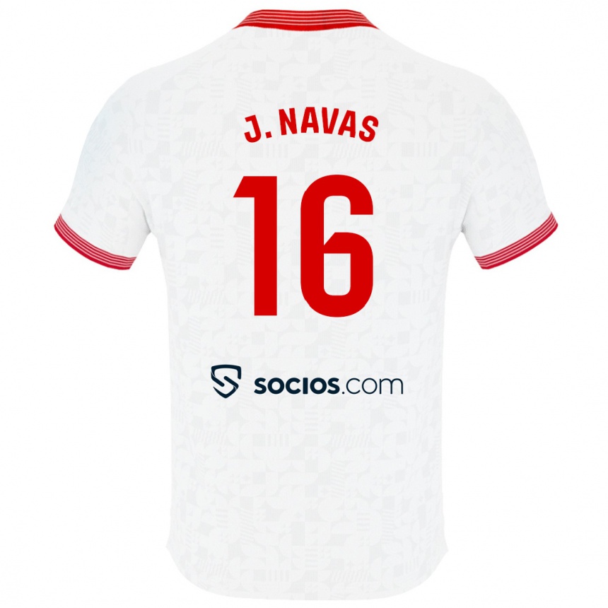 Hombre Fútbol Camiseta Jesús Navas #16 Blanco 1ª Equipación 2023/24 México