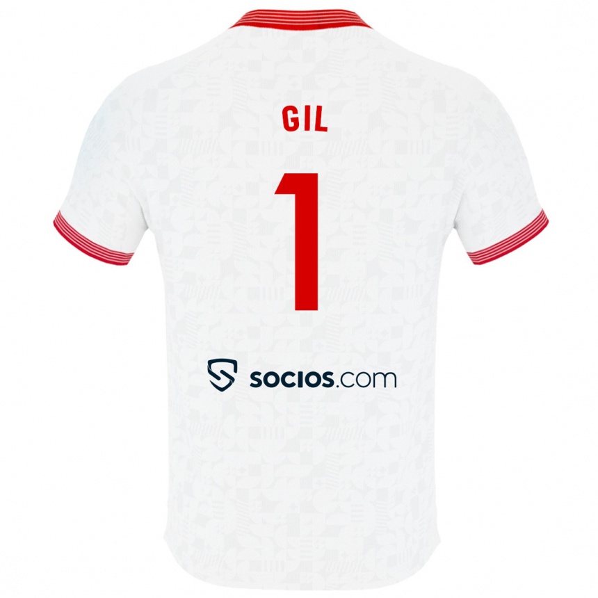 Hombre Fútbol Camiseta David Gil #1 Blanco 1ª Equipación 2023/24 México