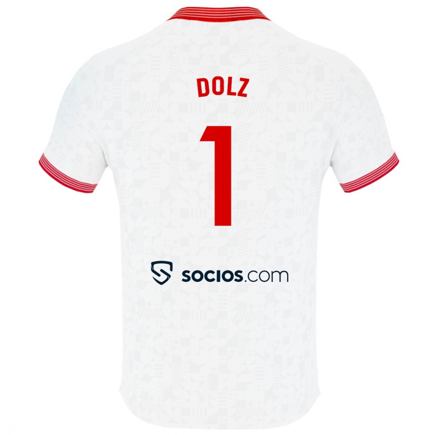 Hombre Fútbol Camiseta Marc Dolz #1 Blanco 1ª Equipación 2023/24 México