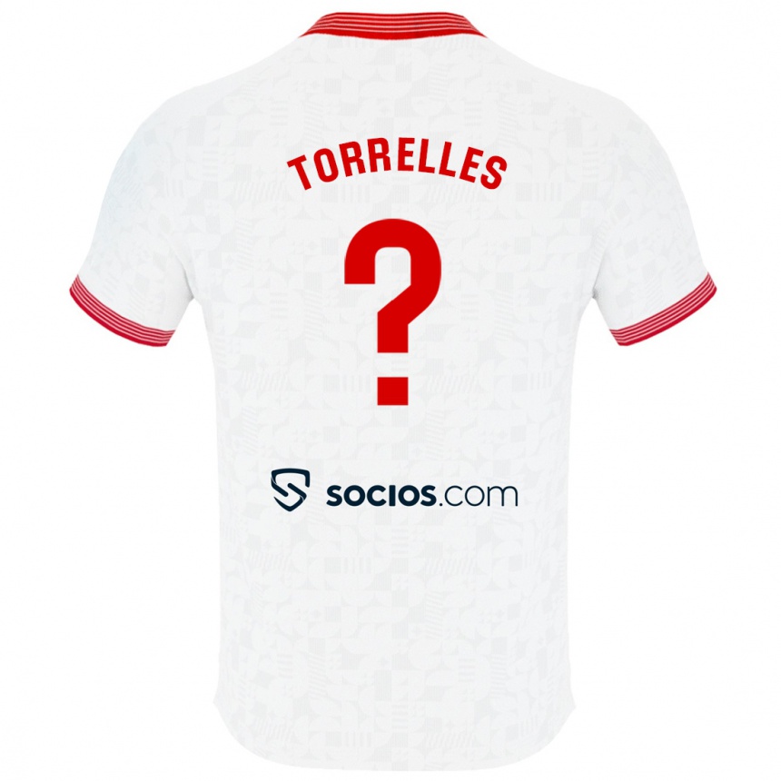 Hombre Fútbol Camiseta Genís Torrelles #0 Blanco 1ª Equipación 2023/24 México