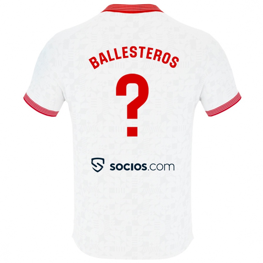 Hombre Fútbol Camiseta Gonzalo Ballesteros #0 Blanco 1ª Equipación 2023/24 México