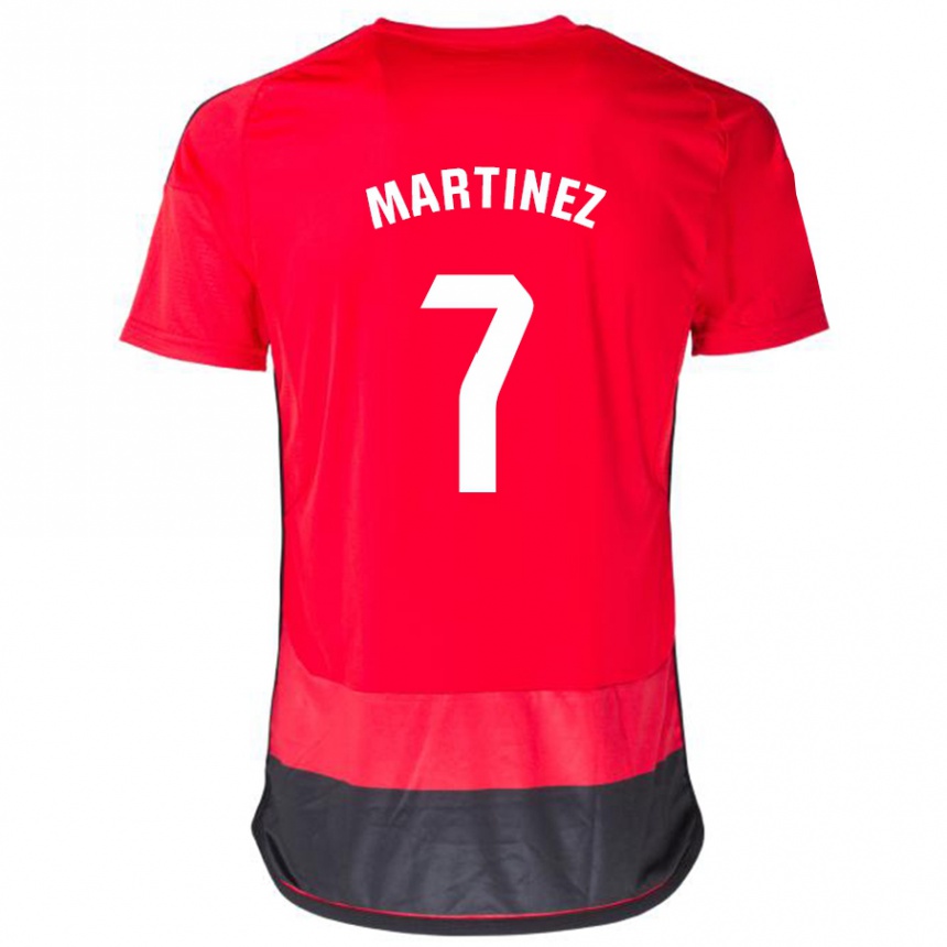 Hombre Fútbol Camiseta Gabri Martínez #7 Negro Rojo 1ª Equipación 2023/24 México