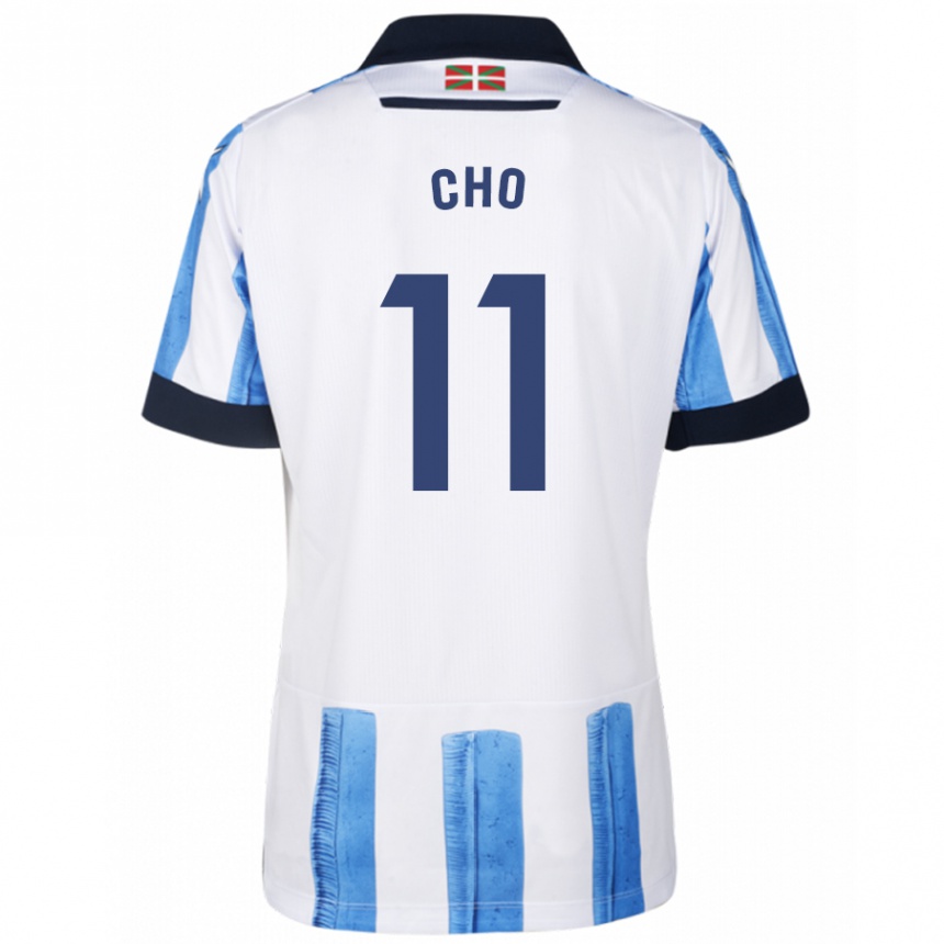 Hombre Fútbol Camiseta Mohamed-Ali Cho #11 Azul Blanco 1ª Equipación 2023/24 México