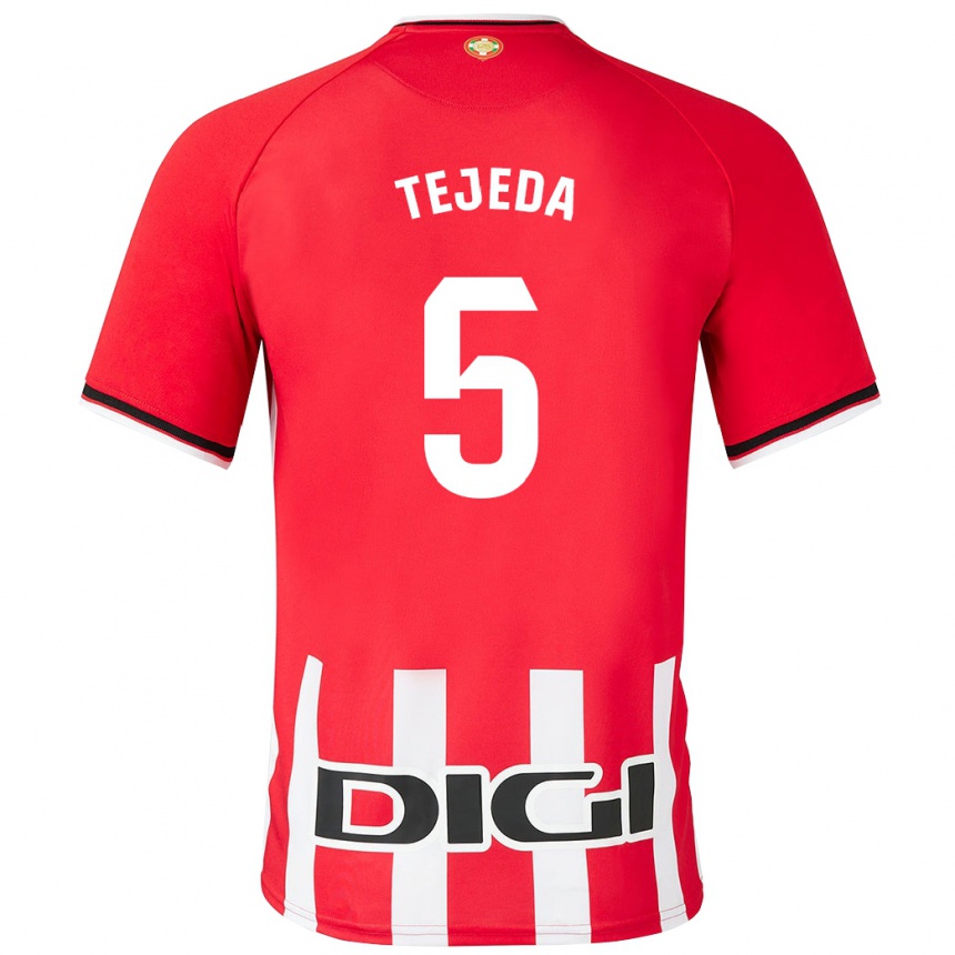 Hombre Fútbol Camiseta Diego Tejeda #5 Rojo 1ª Equipación 2023/24 México