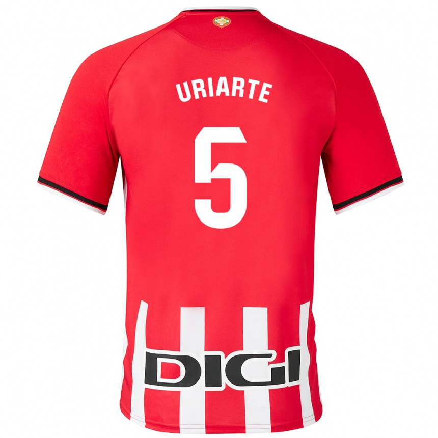 Hombre Fútbol Camiseta Naroa Uriarte Urazurrutia #5 Rojo 1ª Equipación 2023/24 México