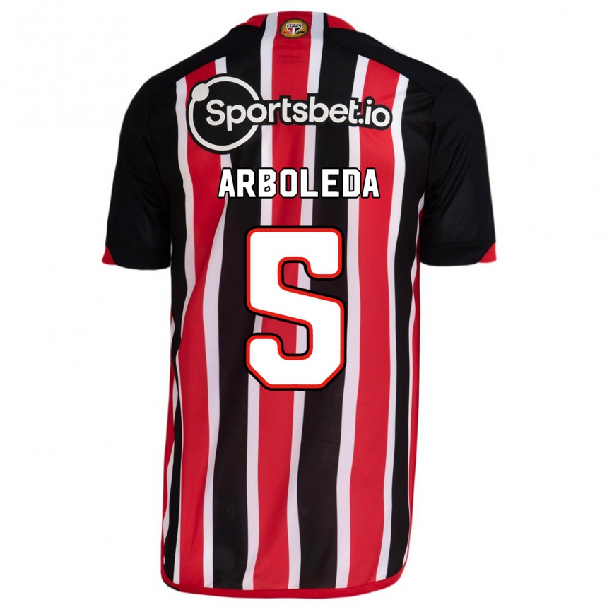 Hombre Fútbol Camiseta Robert Arboleda #5 Azul Rojo 2ª Equipación 2023/24 México