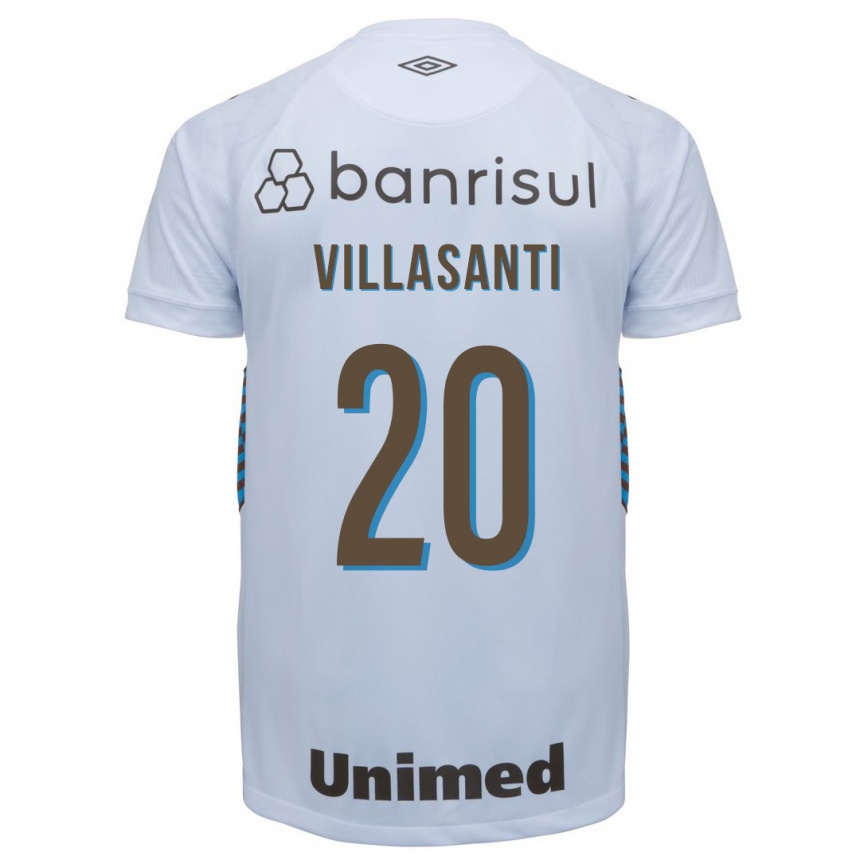 Hombre Fútbol Camiseta Mathías Villasanti #20 Blanco 2ª Equipación 2023/24 México