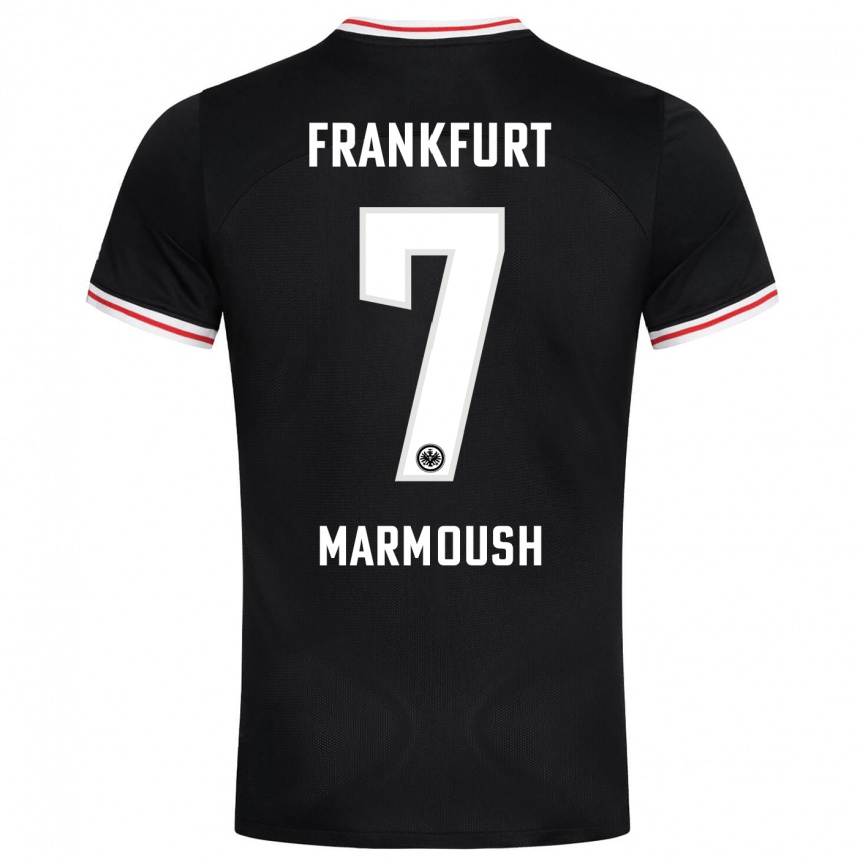 Hombre Fútbol Camiseta Omar Marmoush #7 Negro 2ª Equipación 2023/24 México