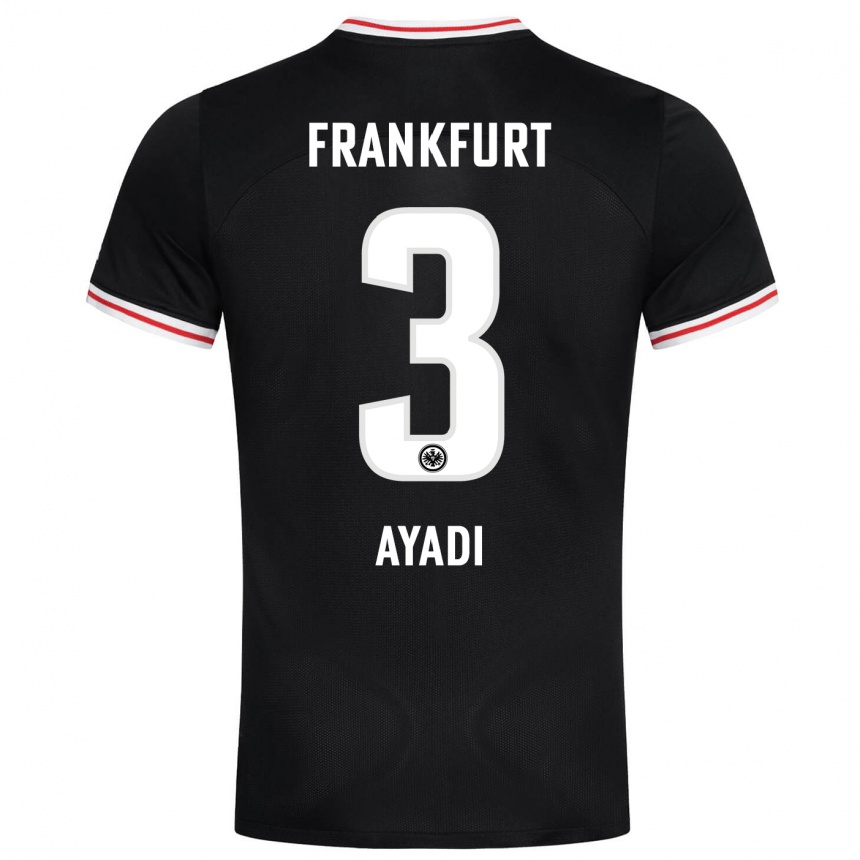 Hombre Fútbol Camiseta Akram Ayadi #3 Negro 2ª Equipación 2023/24 México