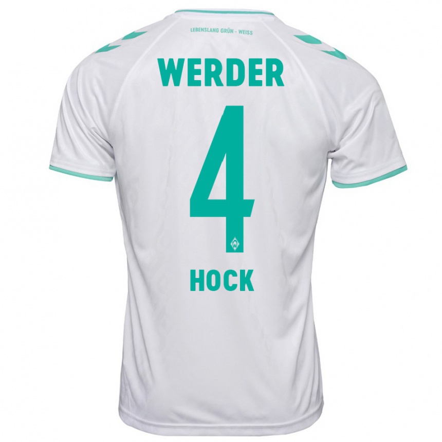 Hombre Fútbol Camiseta Alexander Höck #4 Blanco 2ª Equipación 2023/24 México