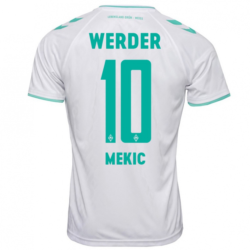 Hombre Fútbol Camiseta Elmin Mekic #10 Blanco 2ª Equipación 2023/24 México