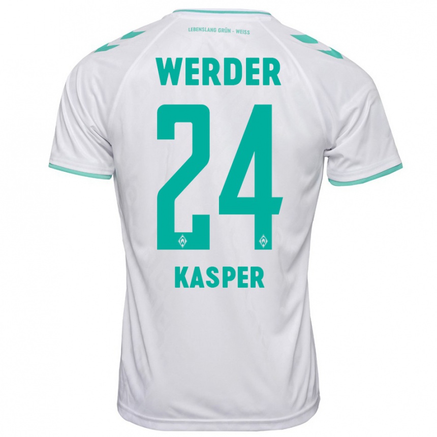 Hombre Fútbol Camiseta Dominik Kasper #24 Blanco 2ª Equipación 2023/24 México