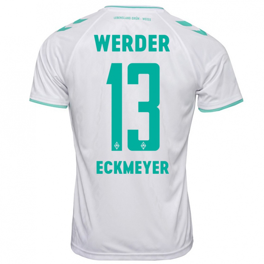 Hombre Fútbol Camiseta Tjark Eckmeyer #13 Blanco 2ª Equipación 2023/24 México