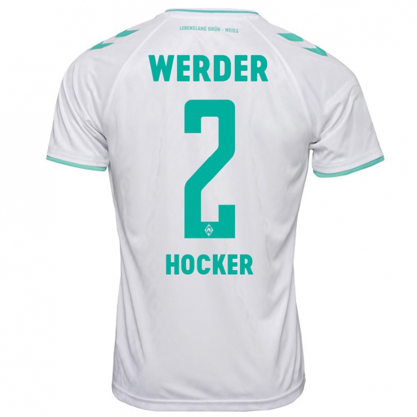 Hombre Fútbol Camiseta Luca Höcker #2 Blanco 2ª Equipación 2023/24 México