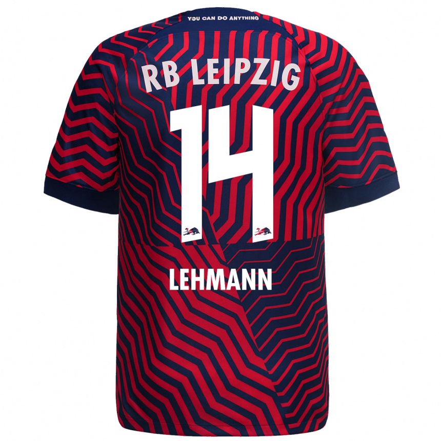 Hombre Fútbol Camiseta Noah Lehmann #14 Azul Rojo 2ª Equipación 2023/24 México