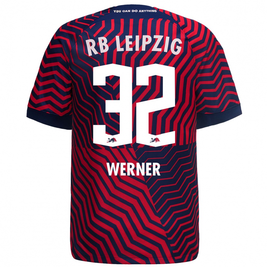 Hombre Fútbol Camiseta Mia Werner #32 Azul Rojo 2ª Equipación 2023/24 México