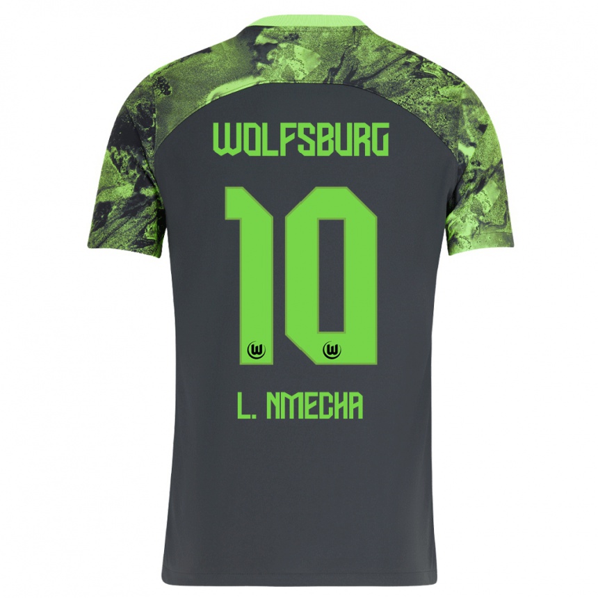 Hombre Fútbol Camiseta Lukas Nmecha #10 Gris Oscuro 2ª Equipación 2023/24 México