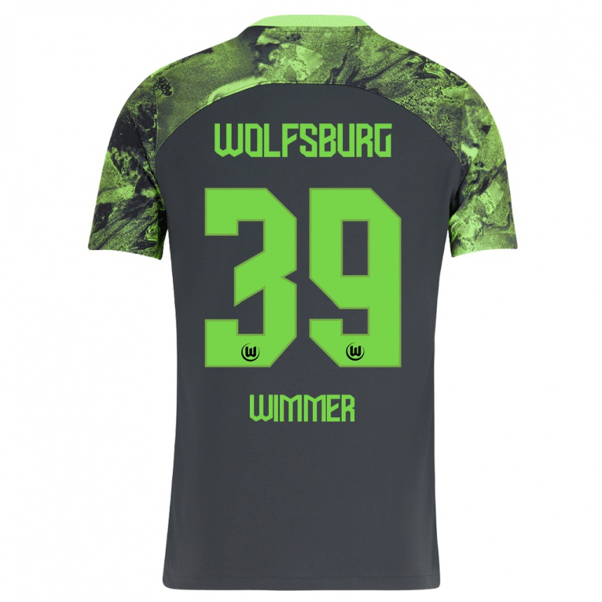 Hombre Fútbol Camiseta Patrick Wimmer #39 Gris Oscuro 2ª Equipación 2023/24 México