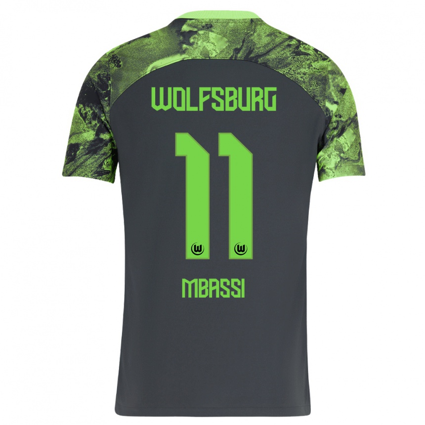 Hombre Fútbol Camiseta Mario Mbassi #11 Gris Oscuro 2ª Equipación 2023/24 México