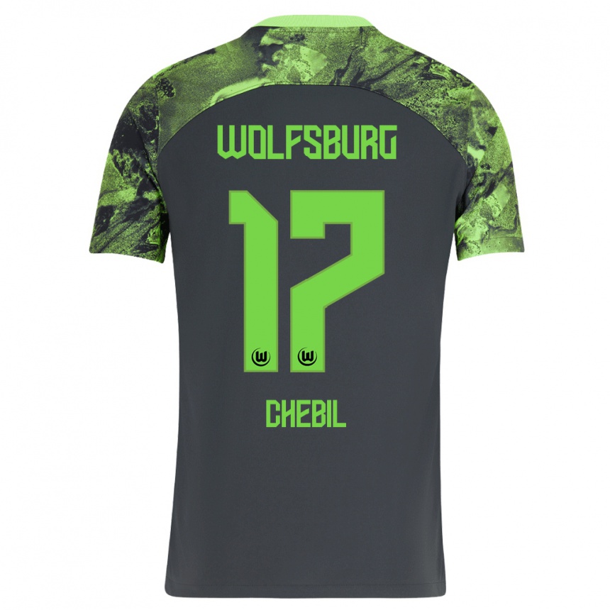 Hombre Fútbol Camiseta Yasin Chebil #17 Gris Oscuro 2ª Equipación 2023/24 México