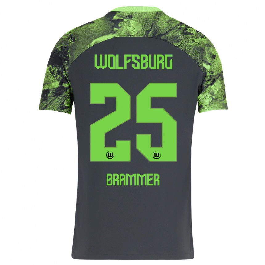 Hombre Fútbol Camiseta Ole Brammer #25 Gris Oscuro 2ª Equipación 2023/24 México