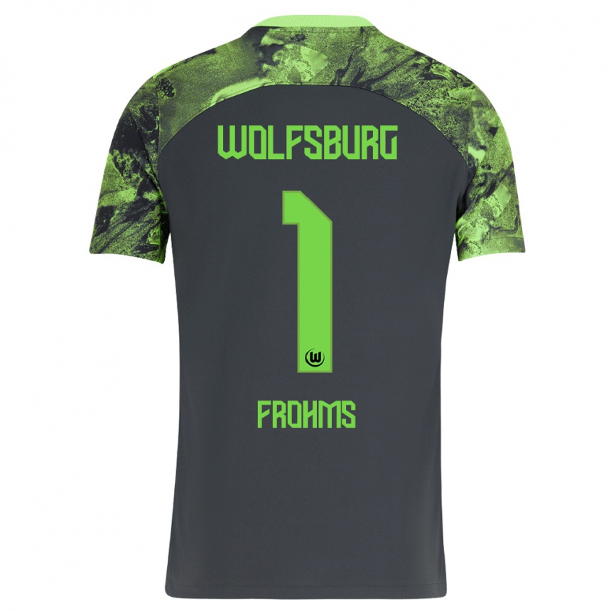 Hombre Fútbol Camiseta Merle Frohms #1 Gris Oscuro 2ª Equipación 2023/24 México