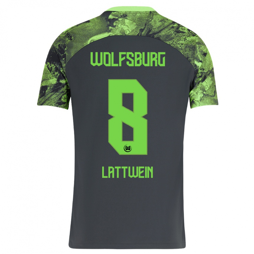 Hombre Fútbol Camiseta Lena Lattwein #8 Gris Oscuro 2ª Equipación 2023/24 México