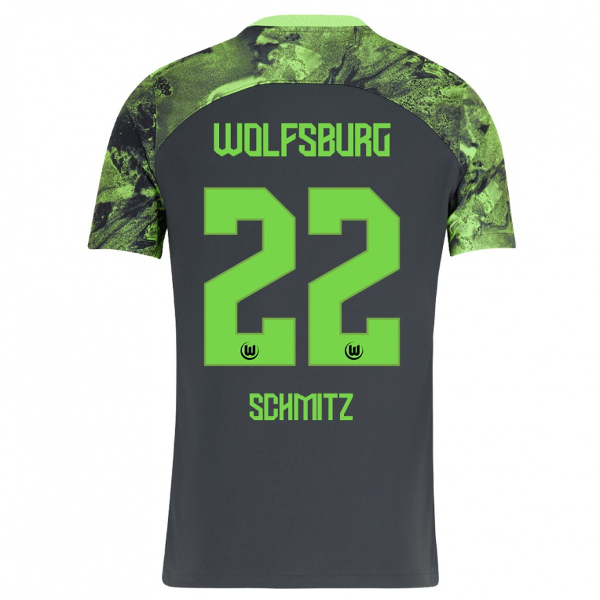 Hombre Fútbol Camiseta Lisa Schmitz #22 Gris Oscuro 2ª Equipación 2023/24 México