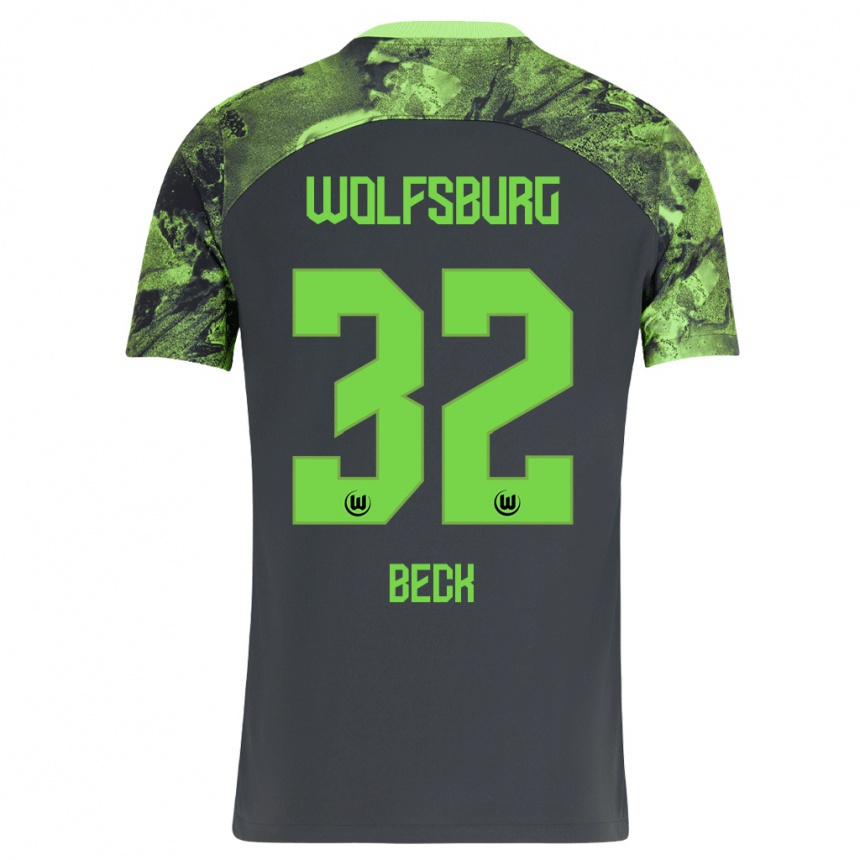 Hombre Fútbol Camiseta Kiara Beck #32 Gris Oscuro 2ª Equipación 2023/24 México