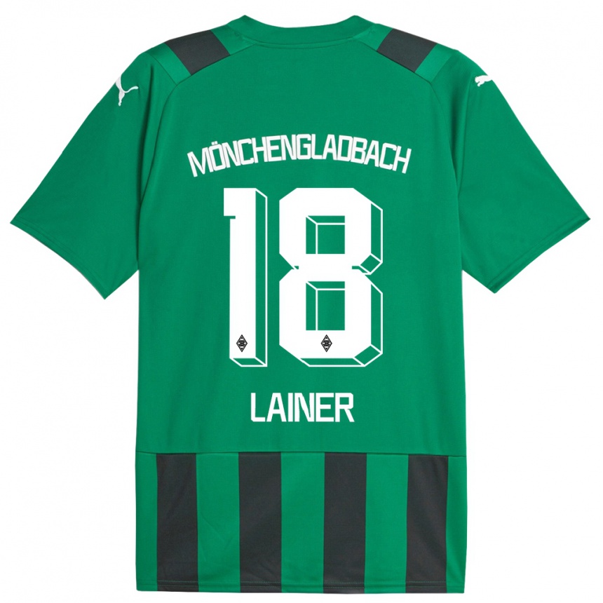 Hombre Fútbol Camiseta Stefan Lainer #18 Verde Negro 2ª Equipación 2023/24 México