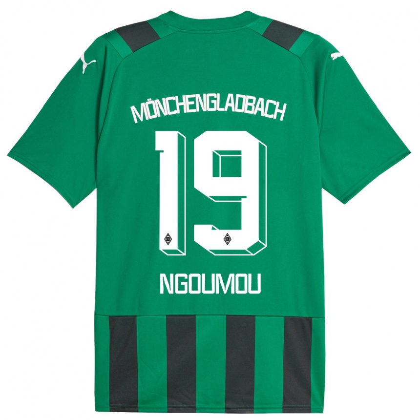 Hombre Fútbol Camiseta Nathan Ngoumou #19 Verde Negro 2ª Equipación 2023/24 México