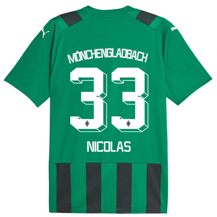 Hombre Fútbol Camiseta Moritz Nicolas #33 Verde Negro 2ª Equipación 2023/24 México