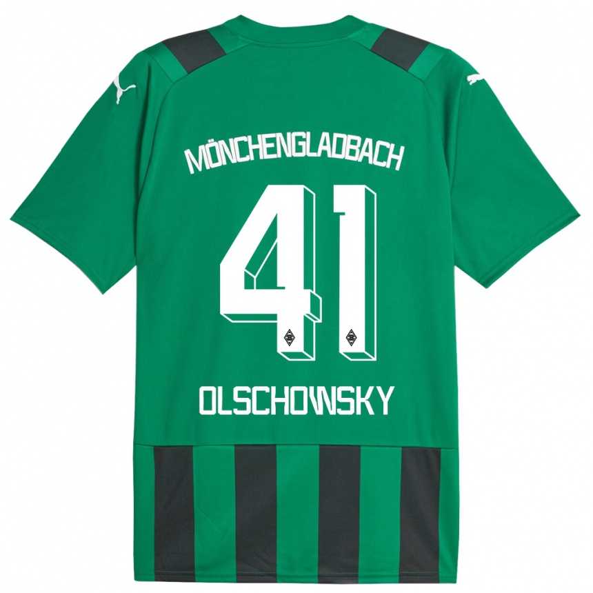 Hombre Fútbol Camiseta Jan Olschowsky #41 Verde Negro 2ª Equipación 2023/24 México