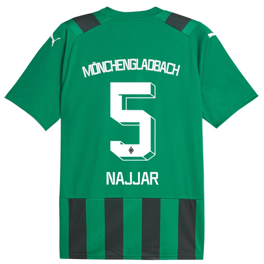 Hombre Fútbol Camiseta Jamil Najjar #5 Verde Negro 2ª Equipación 2023/24 México