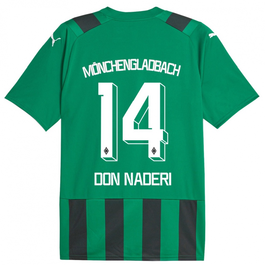 Hombre Fútbol Camiseta Ryan Don Naderi #14 Verde Negro 2ª Equipación 2023/24 México