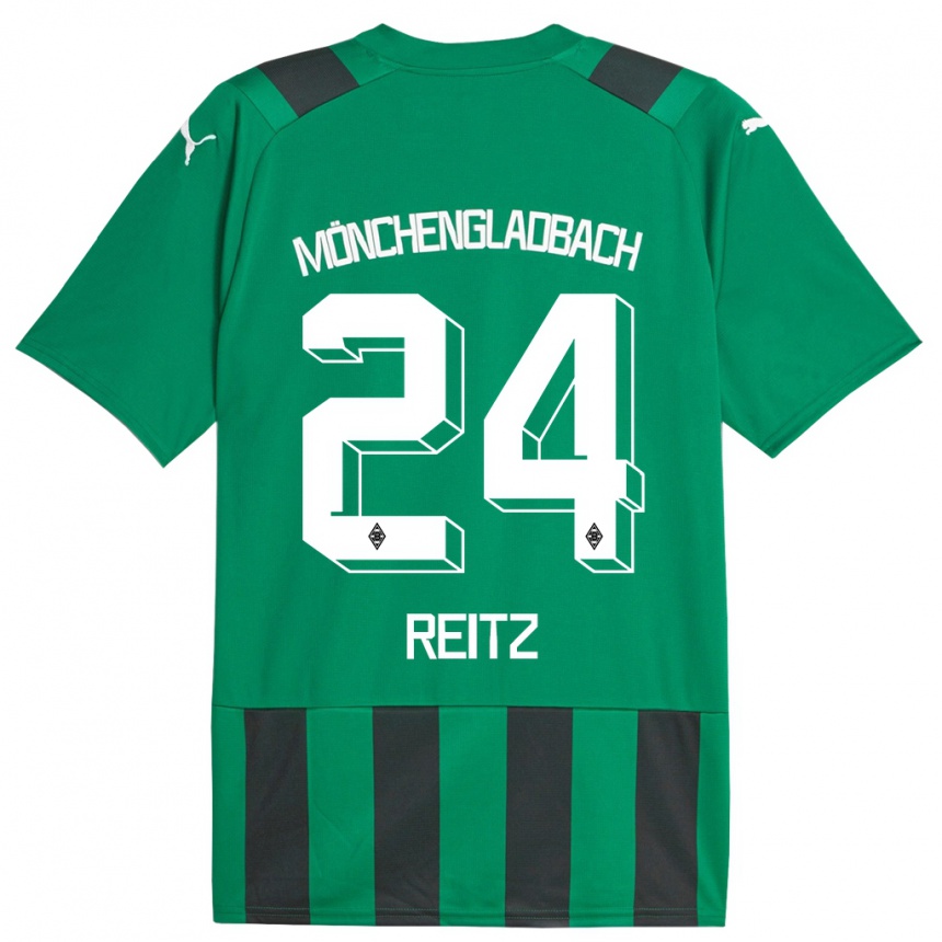 Hombre Fútbol Camiseta Tony Reitz #24 Verde Negro 2ª Equipación 2023/24 México