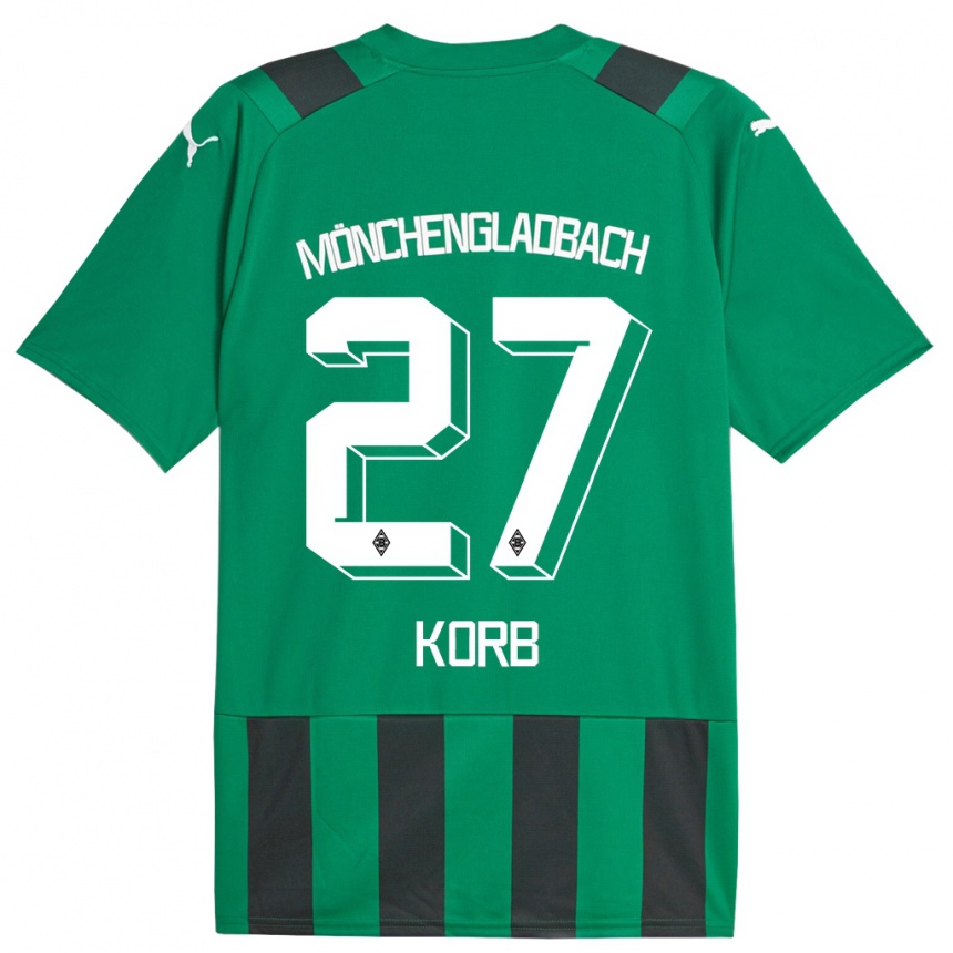 Hombre Fútbol Camiseta Julian Korb #27 Verde Negro 2ª Equipación 2023/24 México