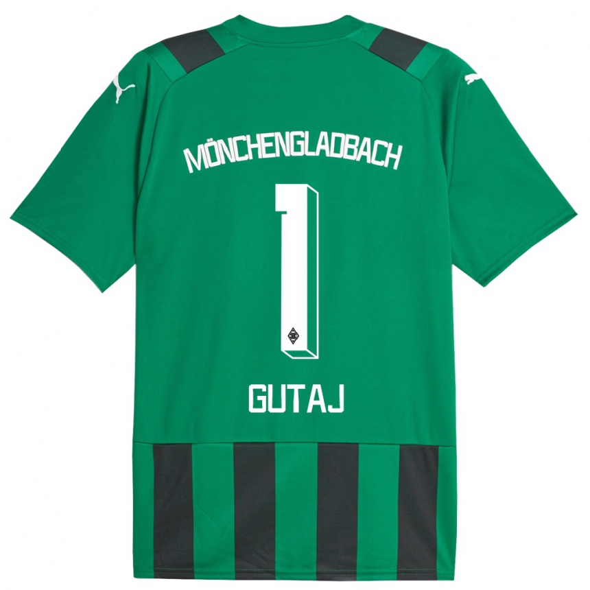 Hombre Fútbol Camiseta Lindsay Gutaj #1 Verde Negro 2ª Equipación 2023/24 México