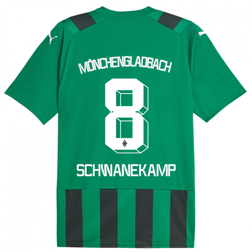 Hombre Fútbol Camiseta Jana Schwanekamp #8 Verde Negro 2ª Equipación 2023/24 México