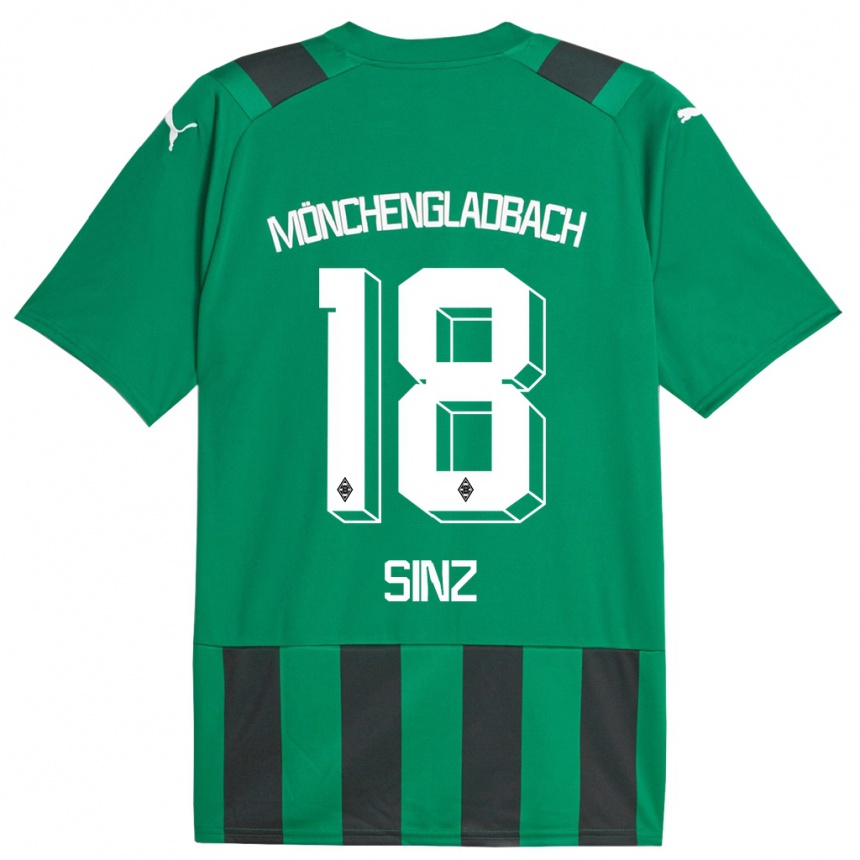 Hombre Fútbol Camiseta Michelle Sinz #18 Verde Negro 2ª Equipación 2023/24 México
