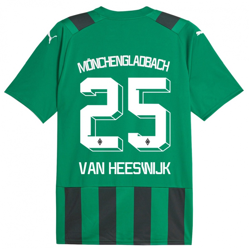 Hombre Fútbol Camiseta Amber Van Heeswijk #25 Verde Negro 2ª Equipación 2023/24 México