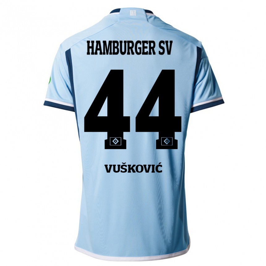 Hombre Fútbol Camiseta Mario Vuskovic #44 Azul 2ª Equipación 2023/24 México