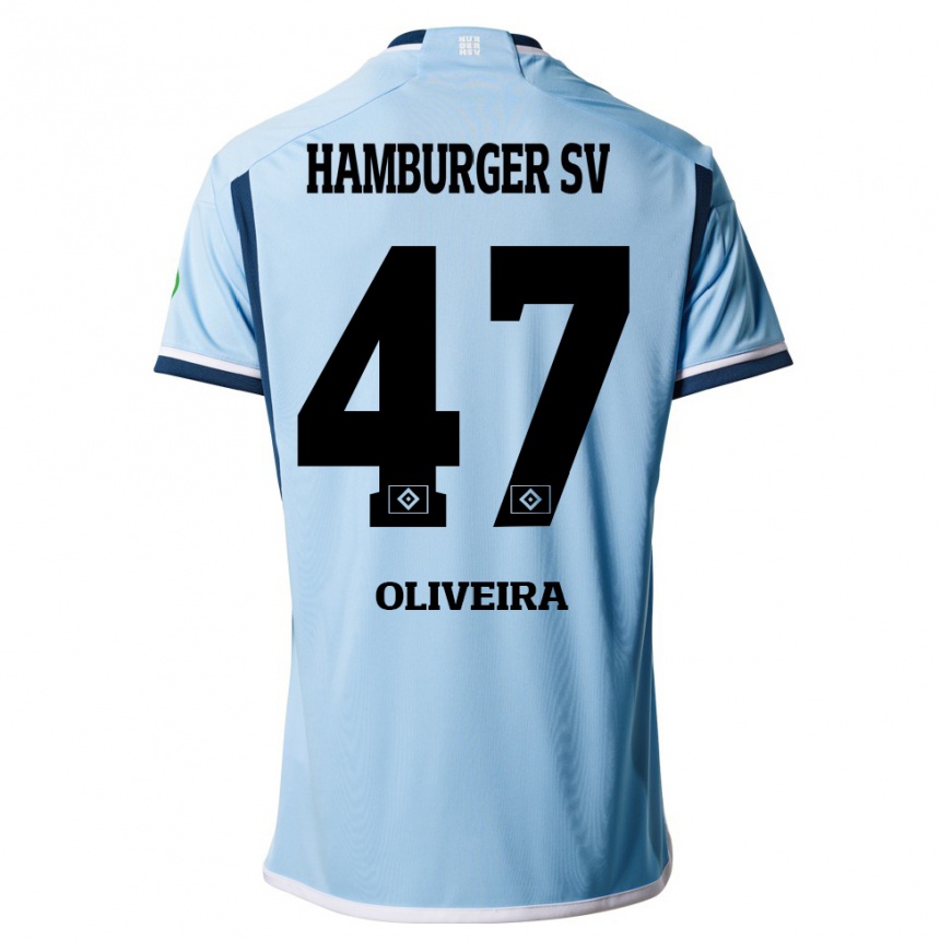 Hombre Fútbol Camiseta Nicolas Oliveira #47 Azul 2ª Equipación 2023/24 México