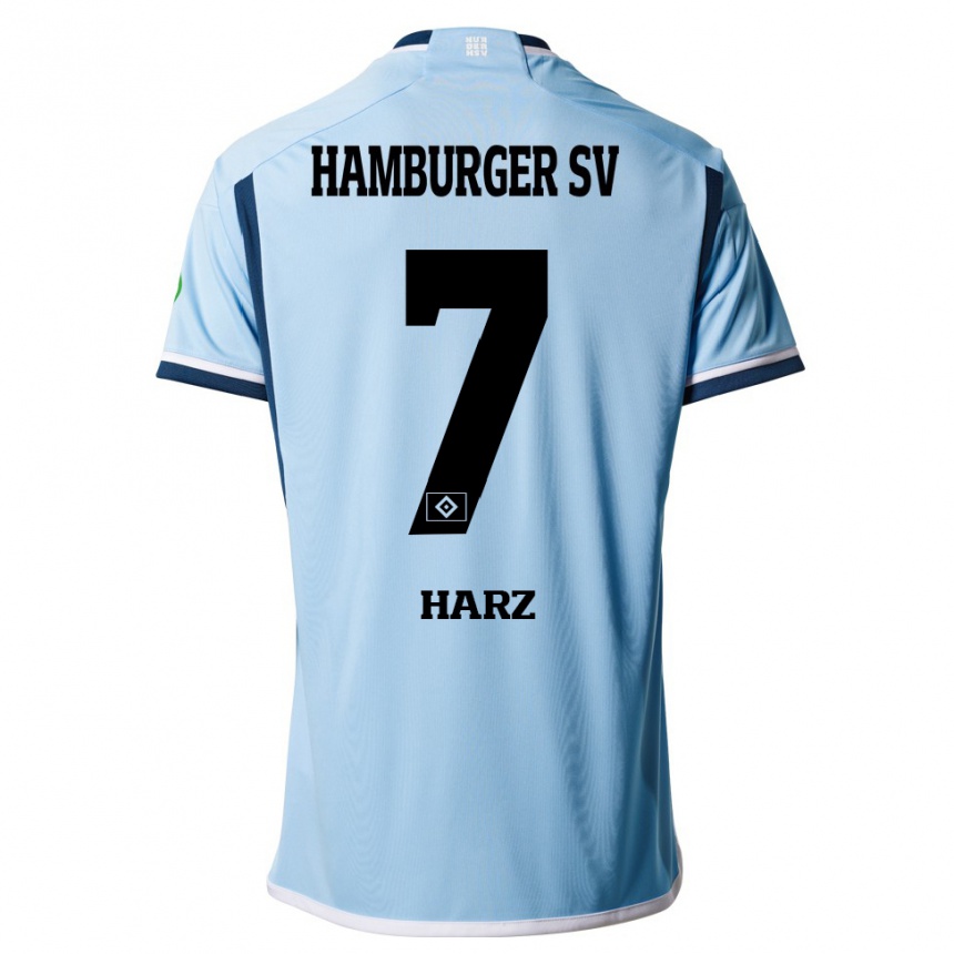 Hombre Fútbol Camiseta Theo Harz #7 Azul 2ª Equipación 2023/24 México