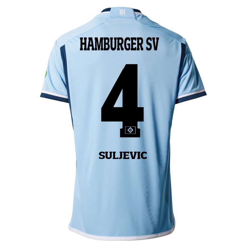 Hombre Fútbol Camiseta Almin Suljevic #4 Azul 2ª Equipación 2023/24 México